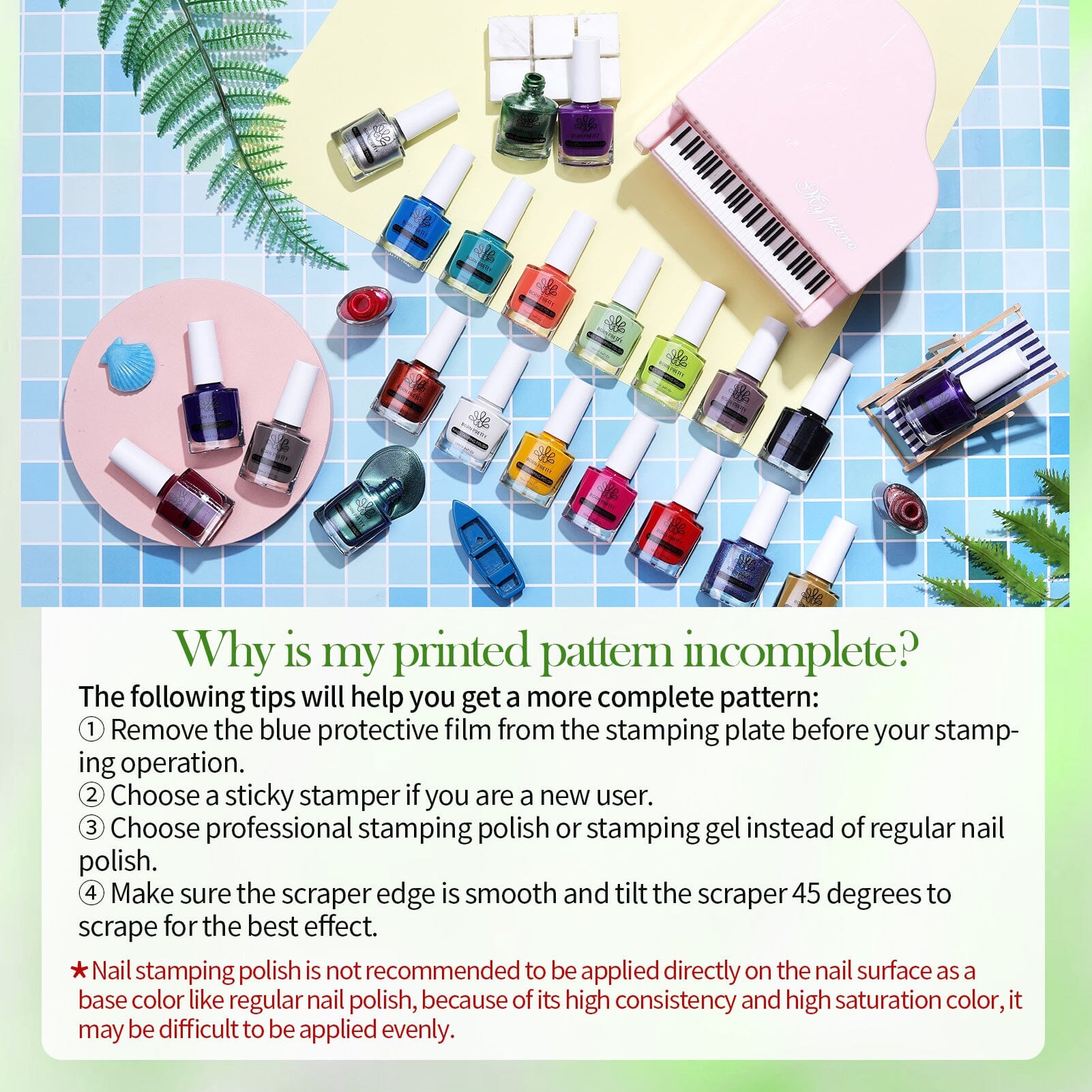 24 Colors Spring Summer Nail Stamping Polish Set #02 10ml Nail Polish BORN PRETTY 