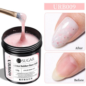 Glitter Rubber Base Gel 150g Base & Top Coat UR SUGAR URB009 