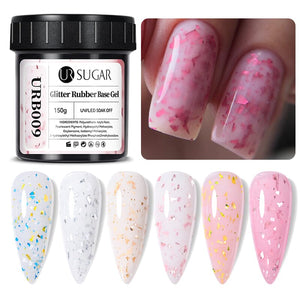 Glitter Rubber Base Gel 150g Base & Top Coat UR SUGAR 
