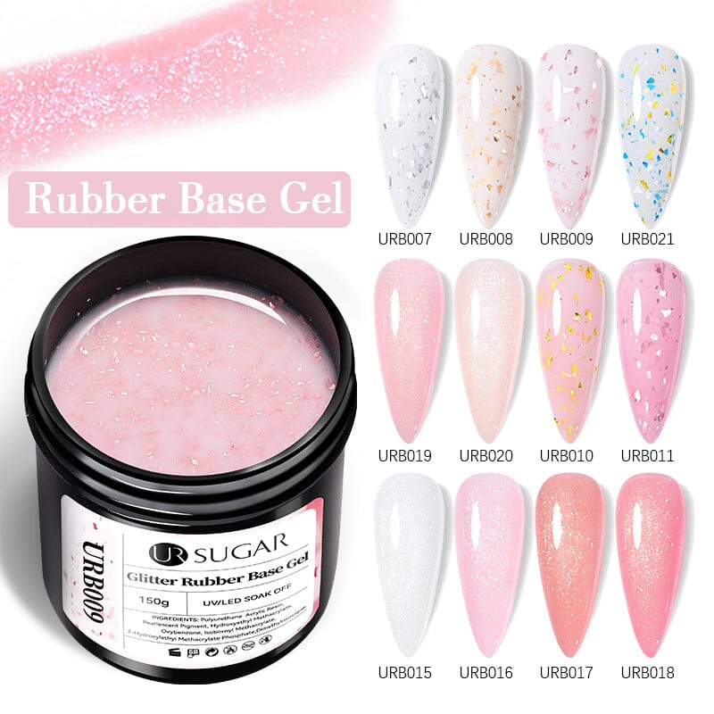 Glitter Rubber Base Gel 150g Base & Top Coat UR SUGAR 