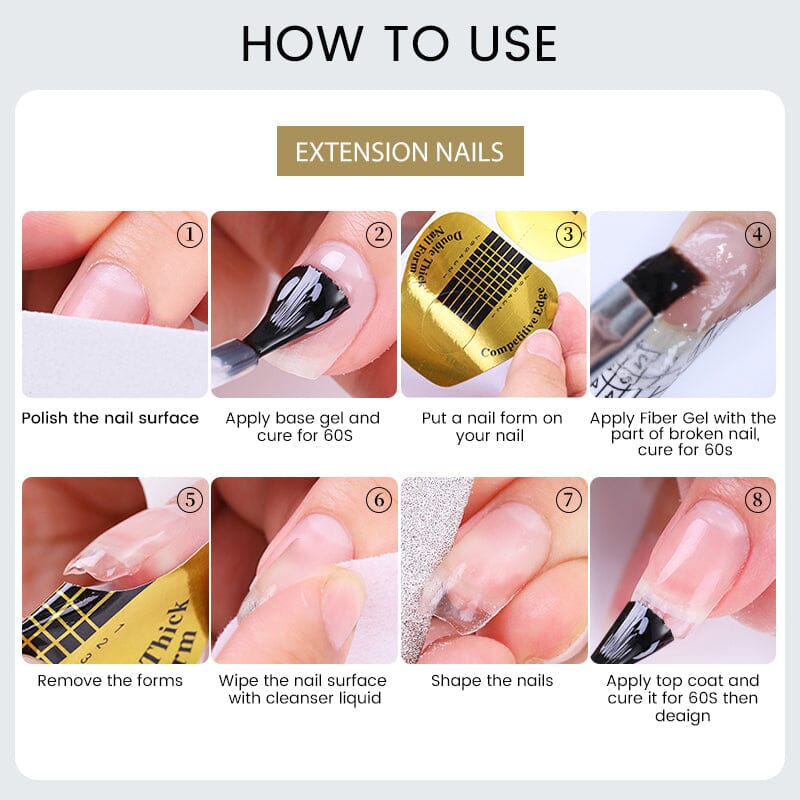 Fiber Glass Extension Nail Gel 30ml Gel Nail Polish BORN PRETTY 