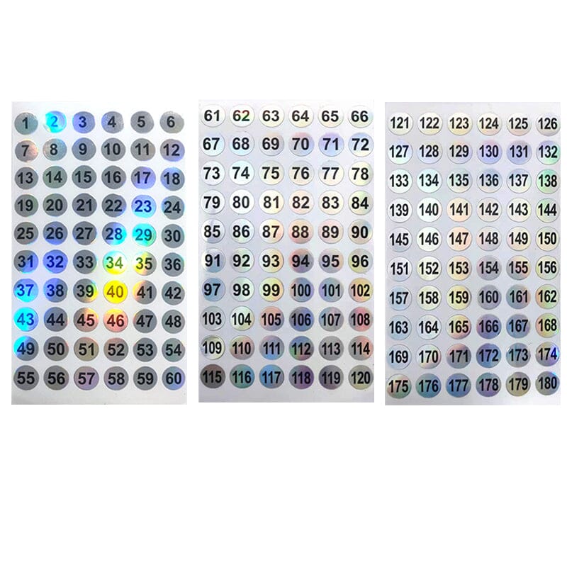 3pcs Number Label Stickers 1-180 Tools & Accessories No Brand 