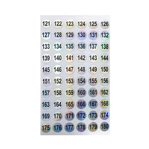 3pcs Number Label Stickers 1-180 Tools & Accessories No Brand 
