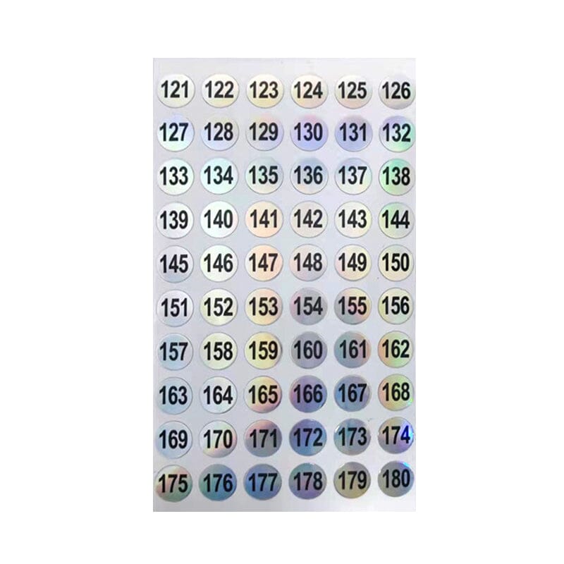 3pcs Number Label Stickers 1-180 Tools & Accessories No Brand 