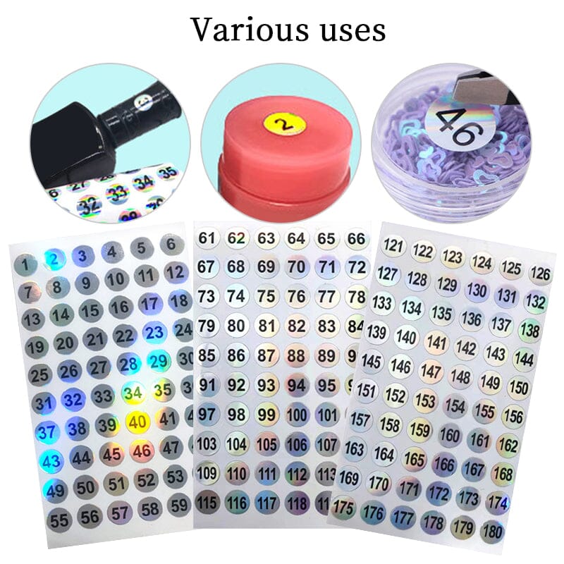 3pcs Number Label Stickers 1-180 Tools & Accessories No Brand 