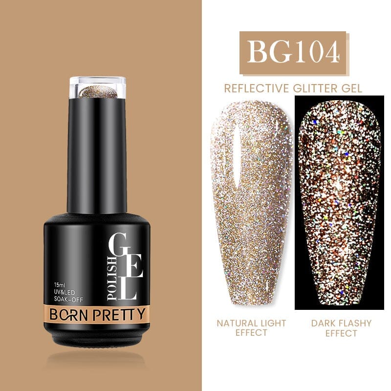 🎁 Reflective Glitter Gel BG104 15ml (100% off) BORN PRETTY 