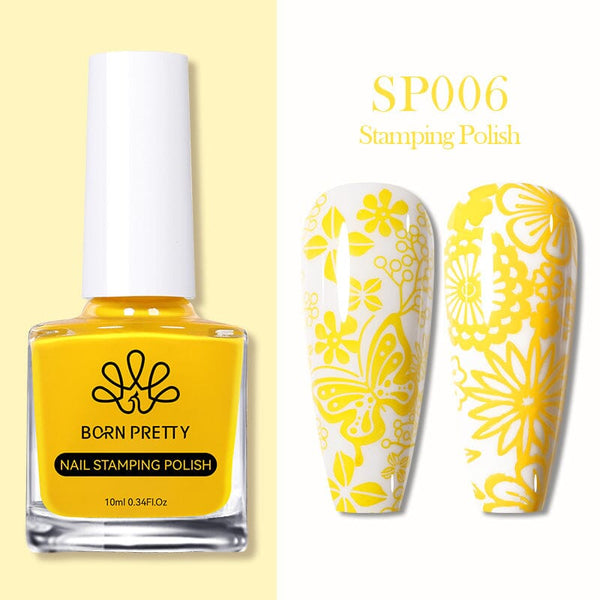 Yellow Nail Stamping Polish SP006 10ml Nail Polish BORN PRETTY 