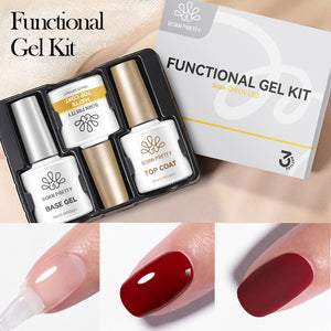 3pcs Base Top Coat Set 10ml Gel Nail Polish BORN PRETTY 