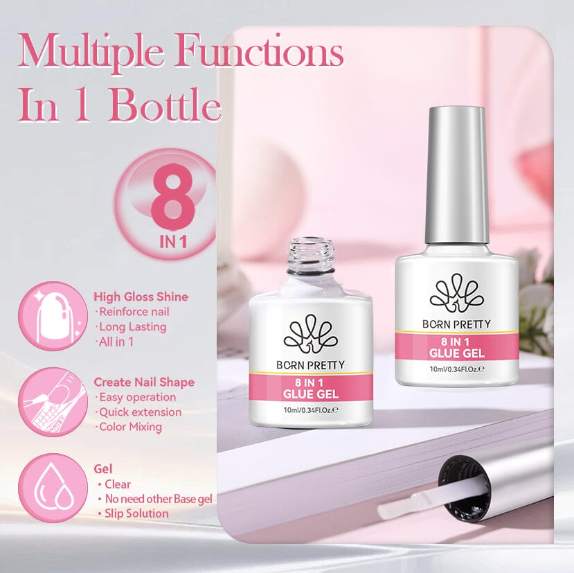 8 in 1 Glue Gel 10ml Gel Nail Polish BORN PRETTY 