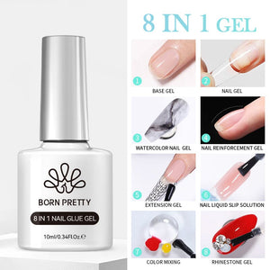 8 in 1 Nail Glue Gel 10ml Gel Nail Polish BORN PRETTY 