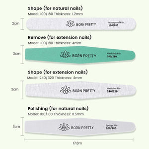 Waterproof Nail File 100/180 Tools & Accessories BORN PRETTY 