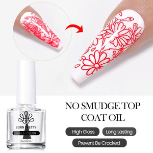 BORN PRETTY Nail Stamping Polish 10ml Stamping Nail BORN PRETTY No Smudge Top Coat Oil 