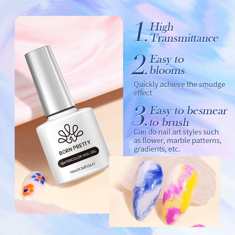 Watercolor Nail Gel 10ml Gel Nail Polish BORN PRETTY 