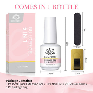 5 in 1 Builder Gel Baby Pink 15ml Gel Nail Polish BORN PRETTY 