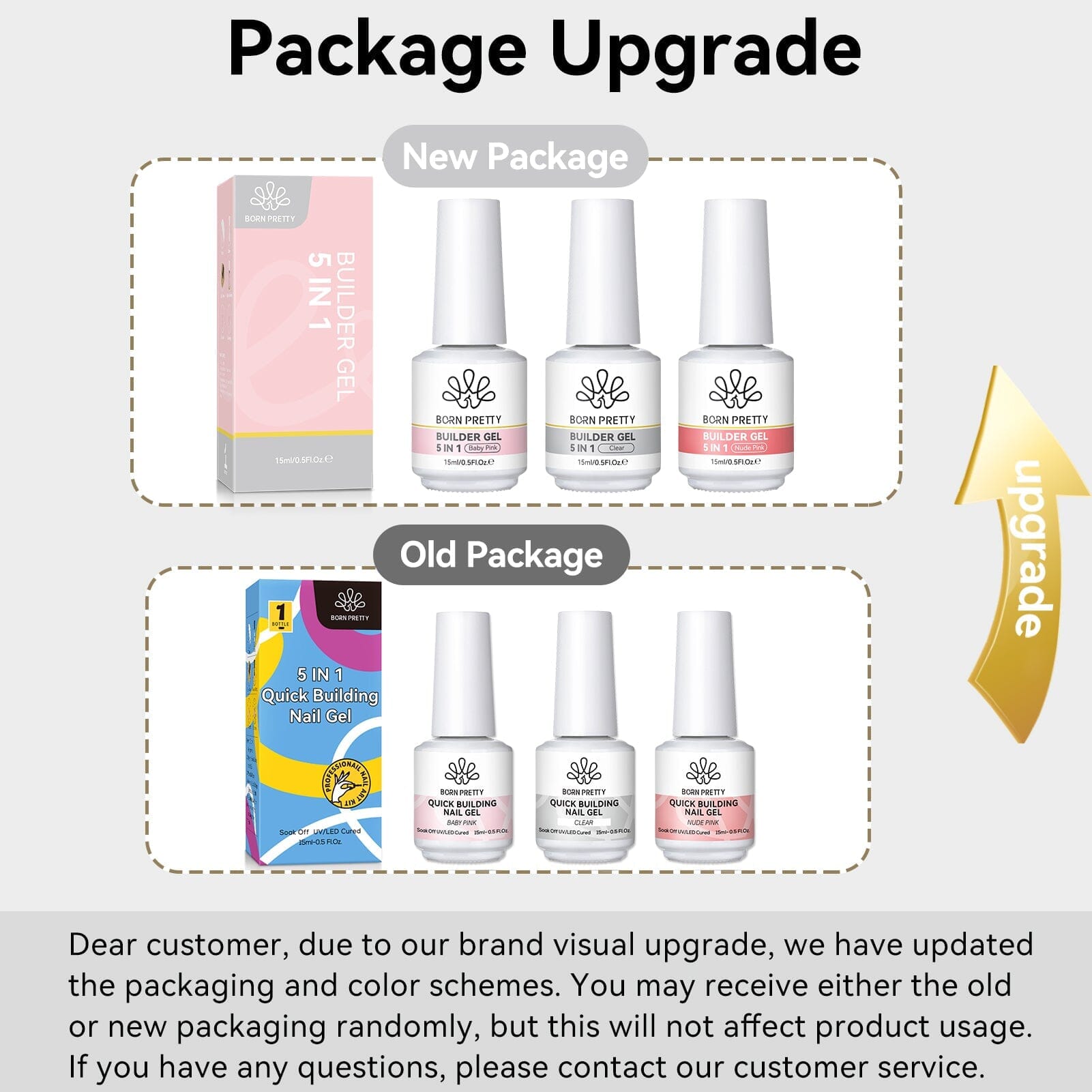 5 in 1 Builder Gel Baby Pink 15ml Gel Nail Polish BORN PRETTY 