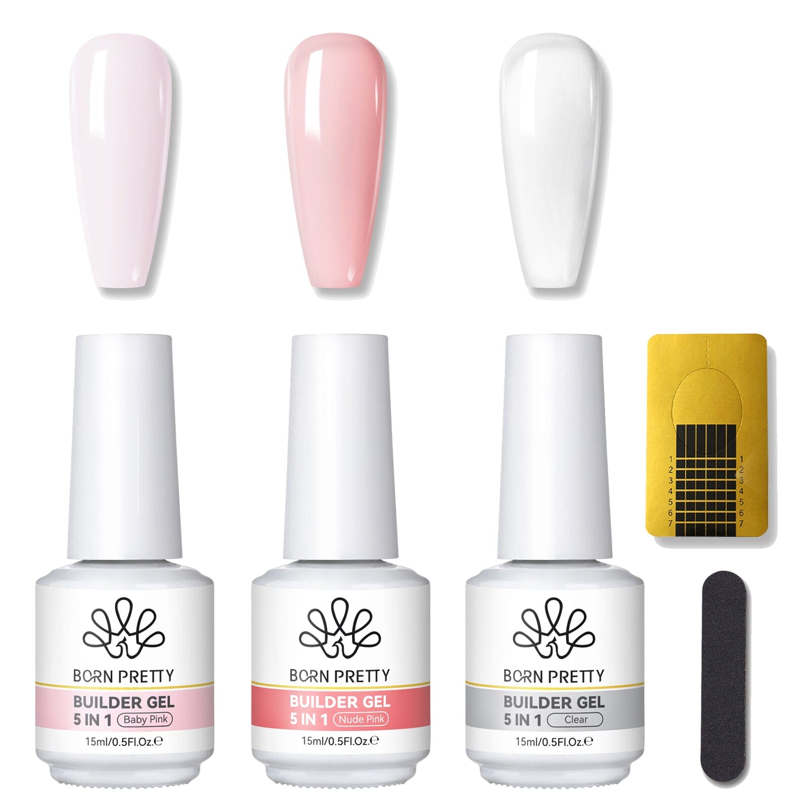 5 in 1 Builder Gel 15ml Gel Nail Polish BORN PRETTY 3 Colors 