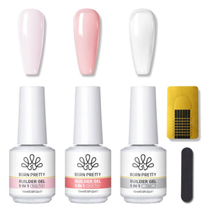 5 in 1 Builder Gel 15ml Gel Nail Polish BORN PRETTY 3 Colors 