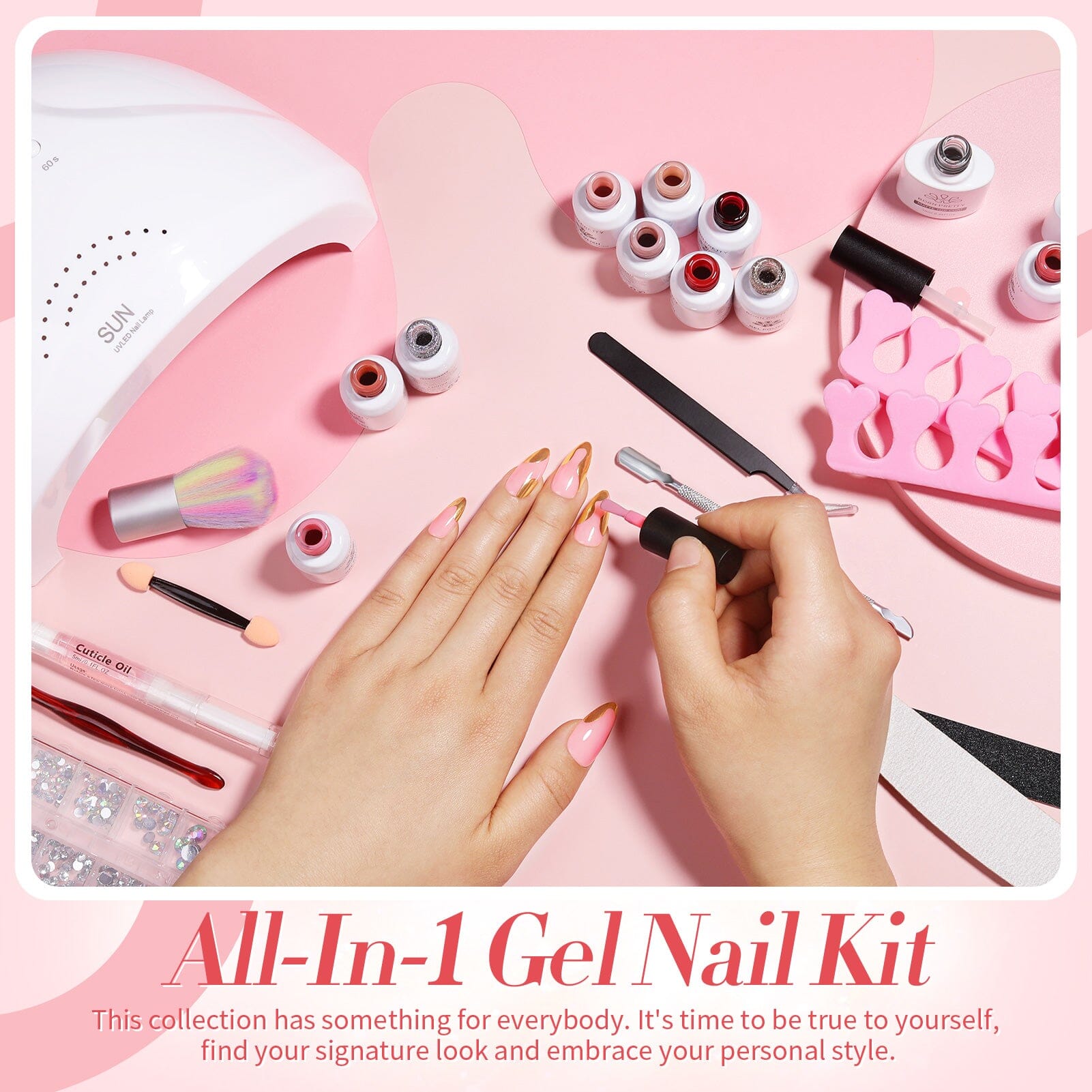 12 Colors All in One Starter Kit 48W US Type Plug Jelly Gel Polish 6ml Sets & Kits BORN PRETTY 