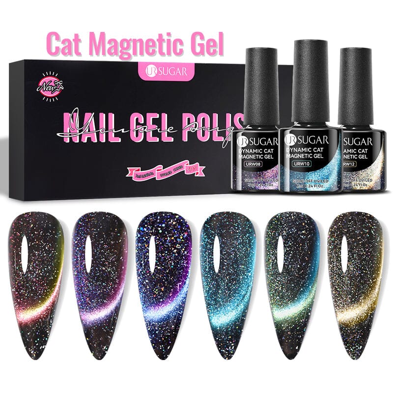 6 Colors Cat Magnetic Gel Set #34 7ml Gel Nail Polish UR SUGAR 