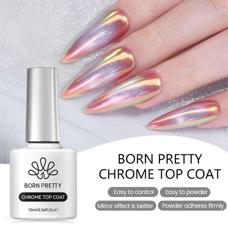 BORN PRETTY Chrome Top Coat 10ml Gel Nail Polish BORN PRETTY 