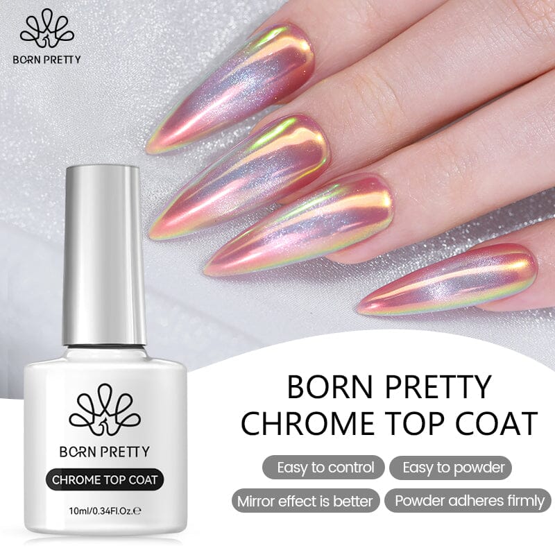 BORN PRETTY Chrome Top Coat 10ml Gel Nail Polish BORN PRETTY 