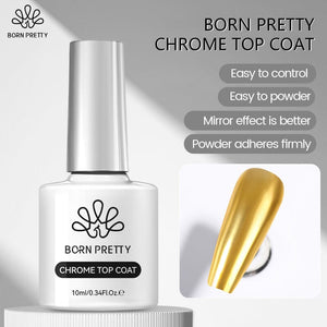 BORN PRETTY Chrome Top Coat 10ml Gel Nail Polish BORN PRETTY 