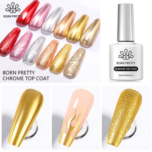 BORN PRETTY Chrome Top Coat 10ml Gel Nail Polish BORN PRETTY 