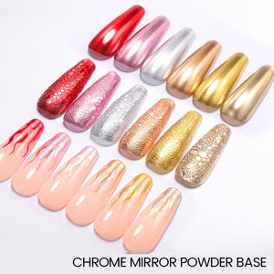 Chrome Mirror Powder Base Gel 10ml Gel Nail Polish BORN PRETTY 