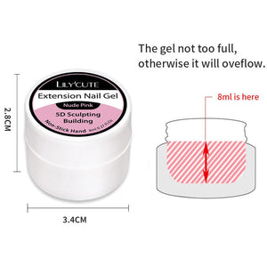 Non Stick Hand Extension Nail Gel 8ml Extension Nail Gel LILYCUTE 