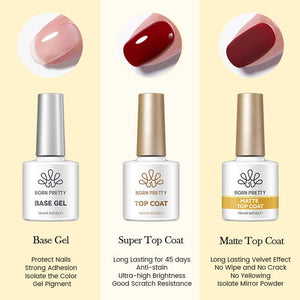 3pcs Gel Set Base Top Primer 10ml Base & Top Coat BORN PRETTY 