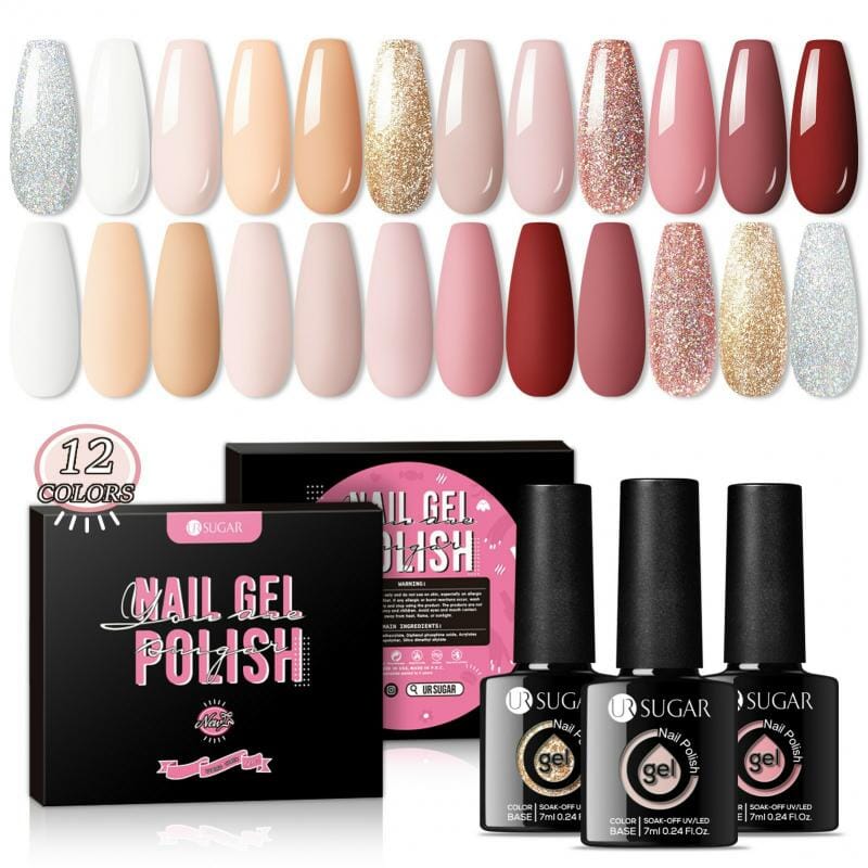 12pcs Color Gel Set Cupcake 7ml Gel Nail Polish UR SUGAR 