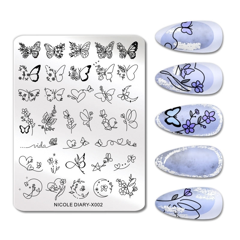 Stamping Plate NICOLE DIARY-X002