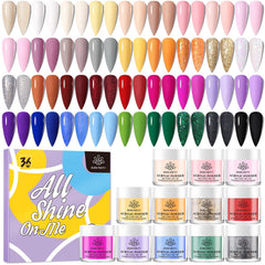 36 Colors Acrylic Nail Powder Set 10g Nail Powder BORN PRETTY 