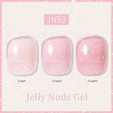 Glitter Nude Pink Jelly Nude Gel 10ml (JN51-JN74) Gel Nail Polish BORN PRETTY JN53 