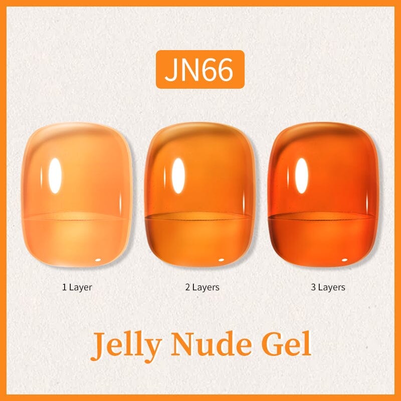 Glitter Nude Pink Jelly Nude Gel 10ml (JN51-JN74) Gel Nail Polish BORN PRETTY JN66 