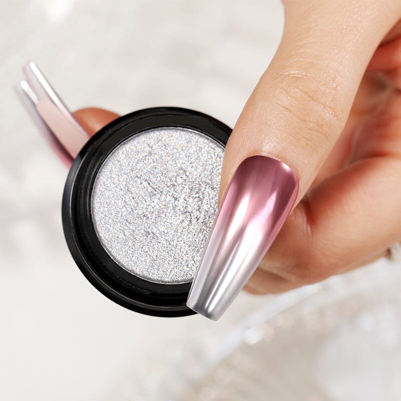 Metallic Mirror Effect Solid Chrome Nail Powder Nail Powder NICOLE DIARY 