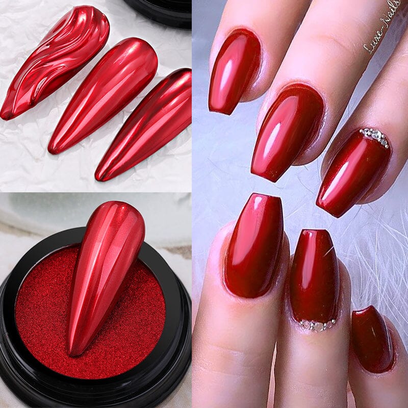 Metallic Mirror Effect Solid Chrome Nail Powder Nail Powder NICOLE DIARY NDC008 