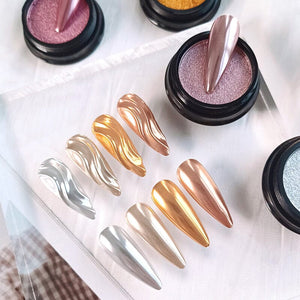 Metallic Mirror Effect Solid Chrome Nail Powder Nail Powder NICOLE DIARY 