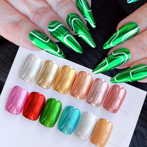 Metallic Mirror Effect Solid Chrome Nail Powder Nail Powder NICOLE DIARY 