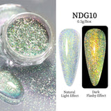 Auroras Reflective Giltter Nails Powder Nail Powder NICOLE DIARY NDG010 
