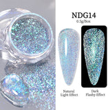 Auroras Reflective Giltter Nails Powder Nail Powder NICOLE DIARY NDG014 