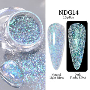 Auroras Reflective Giltter Nails Powder Nail Powder NICOLE DIARY NDG014 