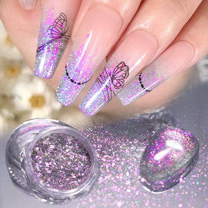 Auroras Reflective Giltter Nails Powder Nail Powder NICOLE DIARY 