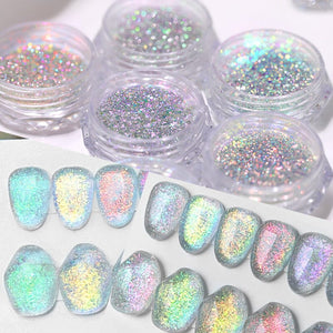 Auroras Reflective Giltter Nails Powder Nail Powder NICOLE DIARY 