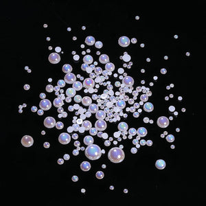 200pcs Half Round Flat Bottom Pearls Nail Art No Brand 