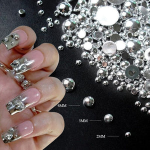 200pcs Half Round Flat Bottom Pearls Nail Art No Brand 