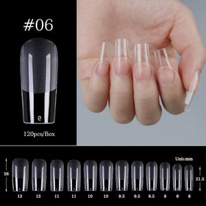120pcs Square Semi-frosted False Nail Tips Nail Tips No Brand 