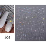 Gradient Flower Star 3D Nail Sticker Nail Sticker No Brand #04 TH-1036 