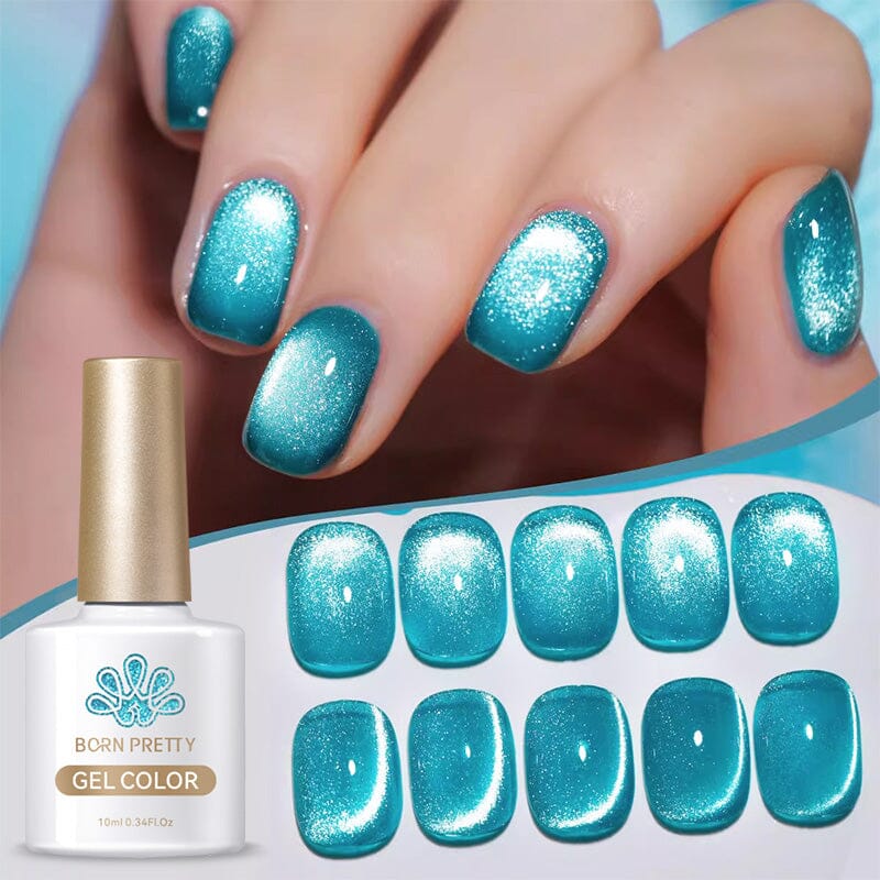 Sea Blue Cat Magnetic Gel Polish SB16 10ml Gel Nail Polish BORN PRETTY 