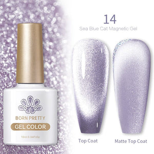 Sea Blue Cat Magnetic Gel MY326 10ml Gel Nail Polish BORN PRETTY 